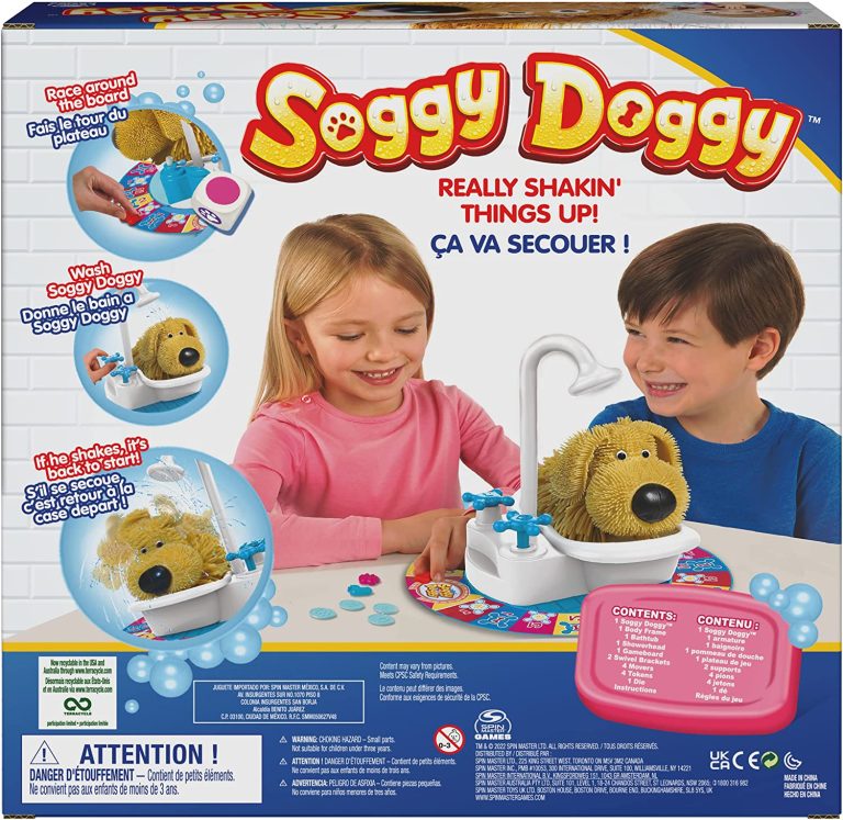 Soggy Doggy, The Showering Shaking Wet Dog Award-Winning Kids Game Board Game for Family Night Fun Games for Kids Toys & Games, for Kids Ages 4 and up