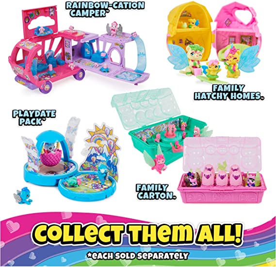 Hatchimals CollEGGtibles, Rainbow-Cation Llama Family Carton with Surprise Playset, 10 Characters, 2 Accessories, Easter Gifts, Kids Toys for Girls