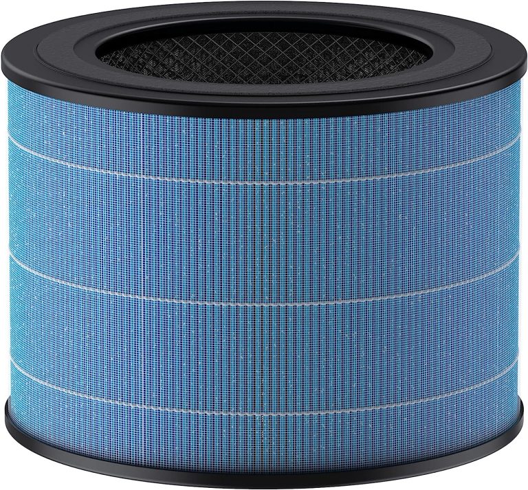 Dreo Air Purifiers Replacement Filter for Allergy, H13 True HEPA Filter for Dreo Macro Pro Air Purifier, with 3 Stage Deep Filtration, Blue, Small (DR-HPA002)