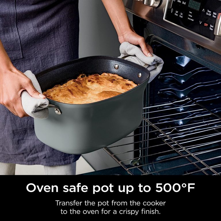 Ninja MC1001 Foodi PossibleCooker PRO 8.5 Quart Multi-Cooker, with 8-in-1 Slow Cooker, Dutch Oven, Steamer & More, Glass Lid & Integrated Spoon, Nonstick, Oven Safe Pot to 500Â°F, Sea Salt Gray