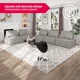 MUZZ Free Combination Sectional Sofa, 5 Seater Sofa Couch with Modern Fabric and Soft Cotton, Modular Armless Sectional Sofa Couch for Living Room, Bedroom