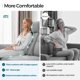 LINSY HOME 3 Seater Couches and Sofas for Living Room, Sofa Set with 2 USB Charging Ports and Side Pockets