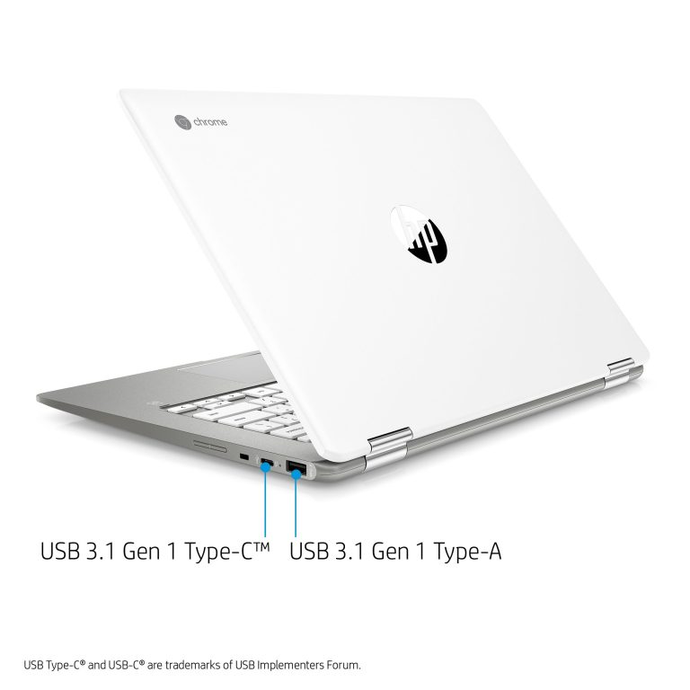 HP 14″ Touch x360, Chromebook, Intel Pentium Silver N5030, 4 GB RAM, 128 GB eMMC, Silver, Chrome OS, 14b-ca0061wm