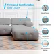 Mjkone 99″W L Shaped Velvet Sectional Sofa with Reversible Chaise,Free Combination Ottoman, 4 Seater Modular Sectional Sofa with Rivet Trim, Convertible Sofa Couches for Living Room
