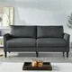 Topeakmart 2-Seater Linen Fabric Sofa Couch Modern Loveseat Sofa Sectional Sofa Gray 75.5”