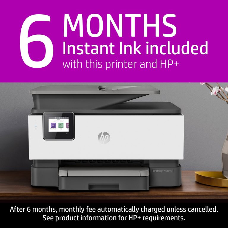 HP OfficeJet 9015e All-in-One Wireless Color Inkjet Printer – 6 months free Instant Ink with HP+
