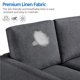 Alden Design Contemporary Fabric 3-Seater Sofa
