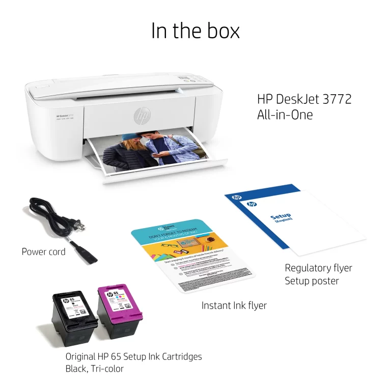 HP DeskJet 3772 All-in-One Wireless Color Inkjet Printer – Instant Ink Ready