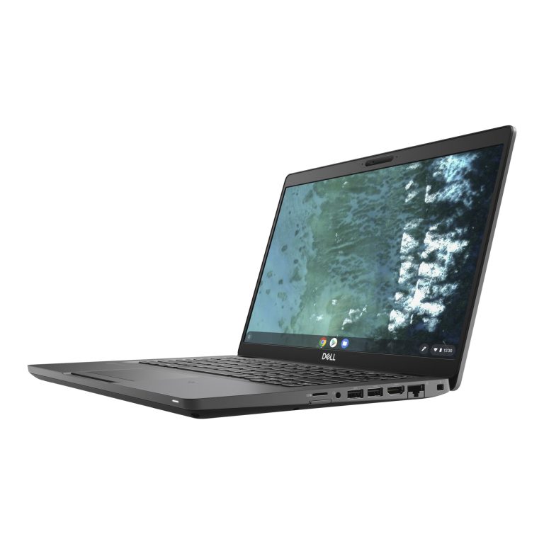 Dell Latitude 14″ Chromebook, Intel Core i3 i3-8145U, 4GB RAM, 64GB SSD, Chrome OS, Titan Gray/Carbon Fiber, 5400