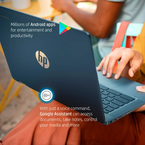 HP14†X360 Touch, Chromebook, Intel Celeron N4000, 4GB RAM, 64 GB eMMC, Teal, Chrome OS, 14a-ca0130wm
