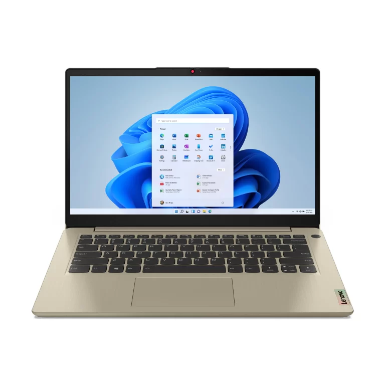 Lenovo Ideapad 3 14″ FHD Laptop, AMD Ryzen 7 5700U, 8GB RAM, 512GB SSD, Windows 11 Home, Sand, 82KT00VAUS