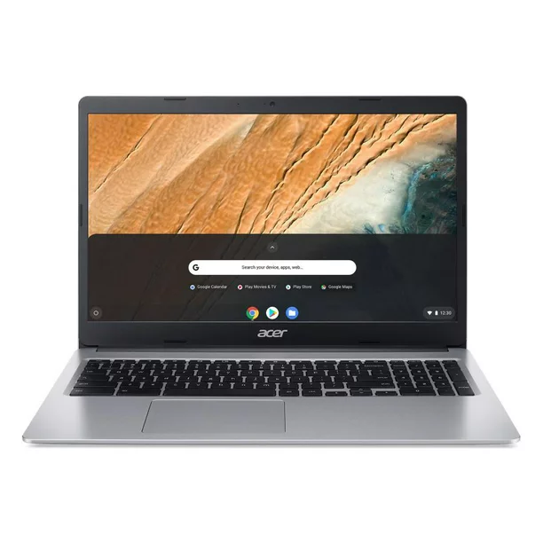 Acer 315 15.6″ Celeron 4GB/32GB Chromebook, 15.6″ HD Display, Intel Celeron N4000, 4GB LPDDR4, 32GB eMMC, Protective Sleeve, Pure Silver, Chrome OS – CB315-3H-C2C3