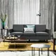 Alden Design Contemporary Fabric 3-Seater Sofa