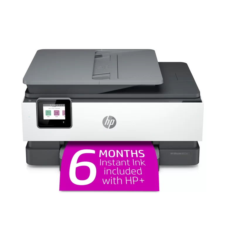 HP OfficeJet 8022e All-in-One Wireless Color Inkjet Printer – 6 Months Free Instant Ink with HP+