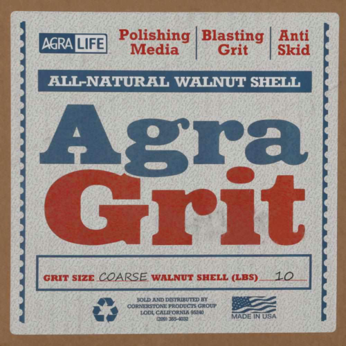 Agra Grit Walnut Shell Sandblasting Coarse Grit 10 Lb Per Box Media Abrasive New