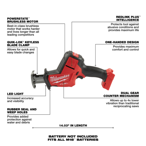 Milwaukee 2719-20 — M18 Fuel Hackzall Reciprocating Saw – Sealed Box w/ Warranty
