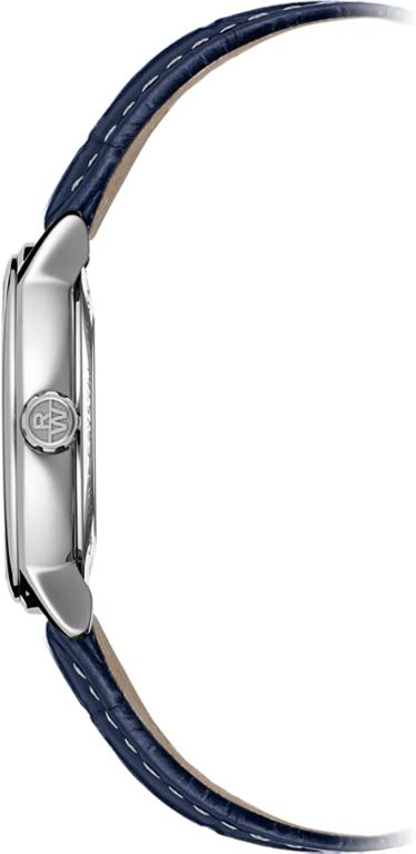 RAYMOND WEIL Maestro Men’s Automatic Watch, Silver Dial Roman Numerals, Moon Phase, Blue Leather Strap 39.5 mm (Model: 2239-STC-00659)