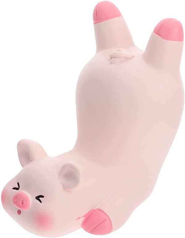 BESTOYARD Cute Phone Accessories Cute Cell Phone Stand Lovely Animal Desktop Mobile Phone Holder Kung Fu Pig Adjustable Smartphone Dock Miniature Pig Figurines for Home Office Phone Stand Cute