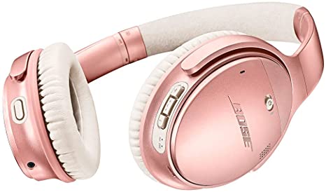 Bose QuietComfort 35 II Wireless Bluetooth Headphones, Noise-Cancelling, with Alexa Voice Control – Rose Gold
