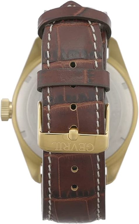 Gevril 48605.2 Men’s Yorkville Swiss Automatic Watch, Genuine Leather Strap with Tang Buckle
