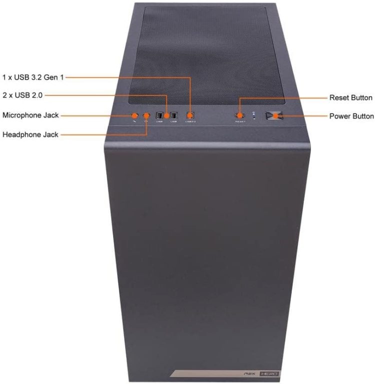 ZOTAC Gaming MEK Hero G1 A5837 Liquid Cooling Gaming PC Desktop AMD Ryzen 7 5800X, GeForce RTX 3070 8GB, 16GB 3200MHz DDR4, 1TB M.2 NVMe SSD, 1TB HDD, WiFi + Bluetooth – ‎GH3070A5800X01BL-U-W2B