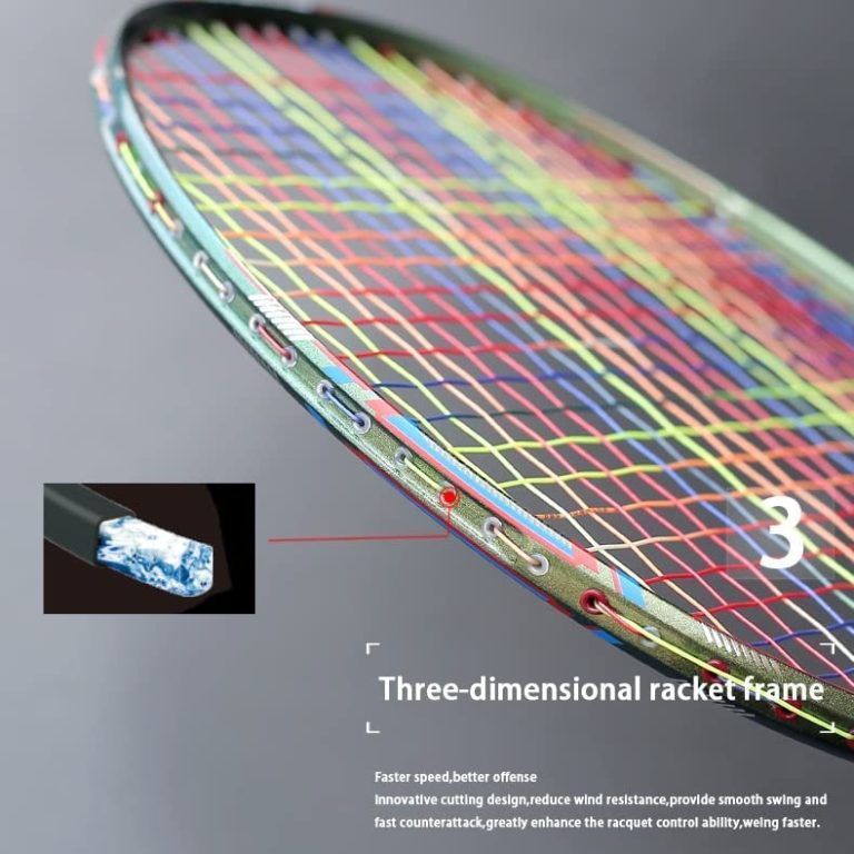 LXXSH Carbon Fiber Badminton Rackets Strung Professional Training Offensive Racquet Super Light 83G Sports