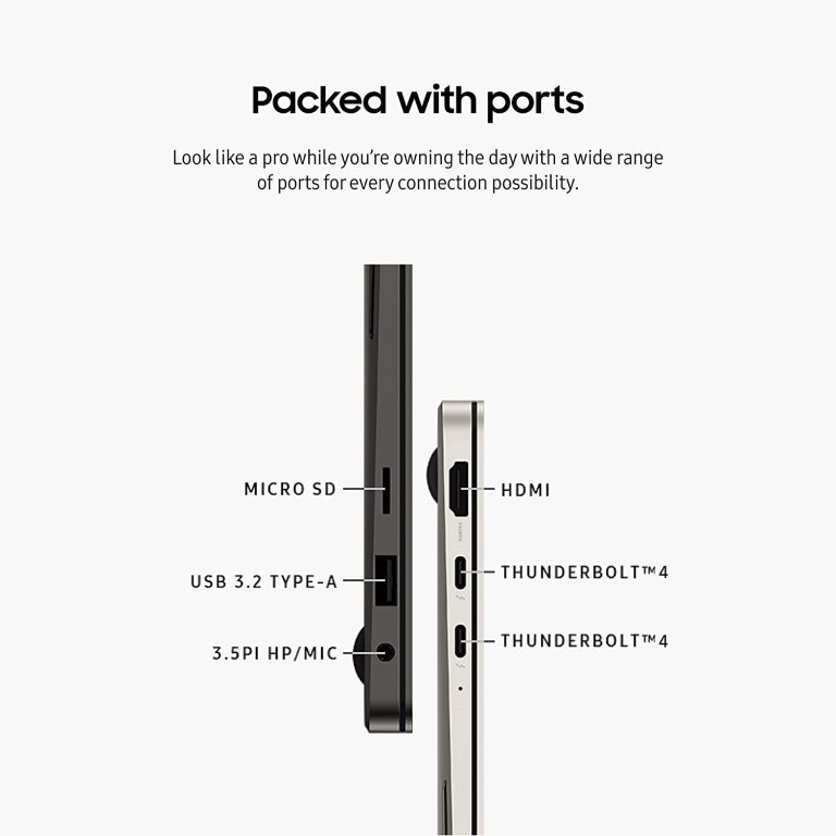 SAMSUNG 14†Galaxy Book3 Pro Laptop Computer, 13th Gen Intel Core i7-1360P Processor / 16GB / 512GB, 3K AMOLED Screen, 120hz, Fingerprint Reader, FHD Webcam, 2023 Model, NP940XFG-KC2US, Graphite