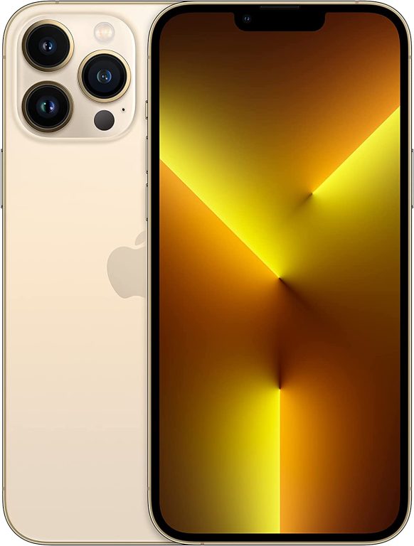 iPhone 13 Pro Max, 128GB, Gold – Unlocked (Renewed Premium)