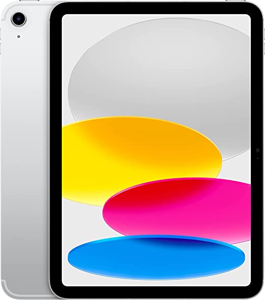 Apple 2022 10.9-inch iPad (Wi-Fi + Cellular, 256GB) – Silver (10th Generation)