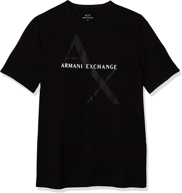 A|X ARMANI EXCHANGE Men’s Crew Neck Logo Tee