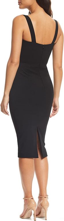 Dress the Population Women’s Nicole Sleeveless Bodycon Stretch Midi Sheath Dress