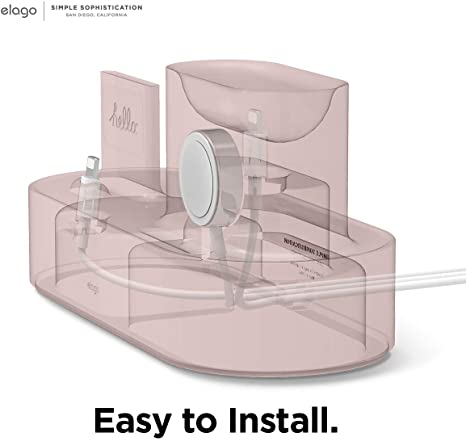 elago 3 in 1 Charging Station for Apple Products, Designed for AirPods 3rd Generation, AirPods Pro 1st & 2nd Generation, iPhone, Apple Watch [Original Cables Required-NOT Included] (Sand Pink)