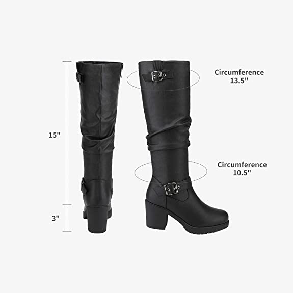DREAM PAIRS Women’s Chunky Heel Knee High Boots