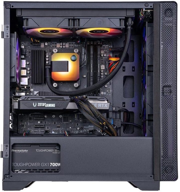 ZOTAC Gaming MEK Hero G1 A5837 Liquid Cooling Gaming PC Desktop AMD Ryzen 7 5800X, GeForce RTX 3070 8GB, 16GB 3200MHz DDR4, 1TB M.2 NVMe SSD, 1TB HDD, WiFi + Bluetooth – ‎GH3070A5800X01BL-U-W2B
