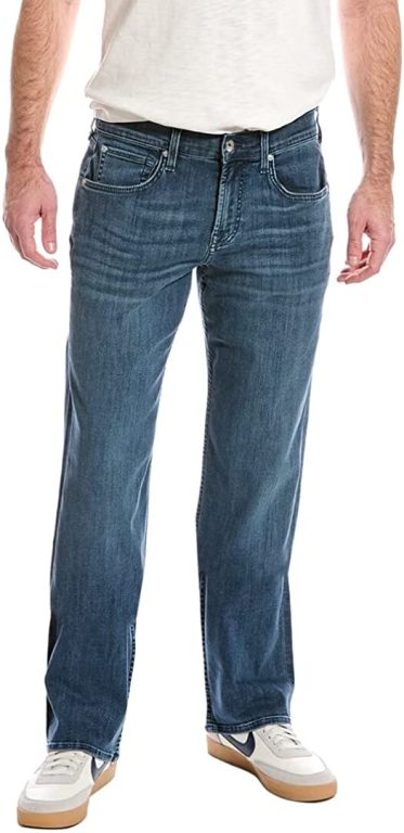 7 For All Mankind Men’s Austyn Squiggle in Big Horn Relaxed Fit Mid Rise Jeans