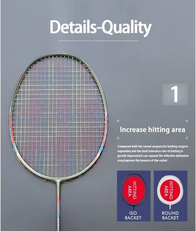 LXXSH Carbon Fiber Badminton Rackets Strung Professional Training Offensive Racquet Super Light 83G Sports