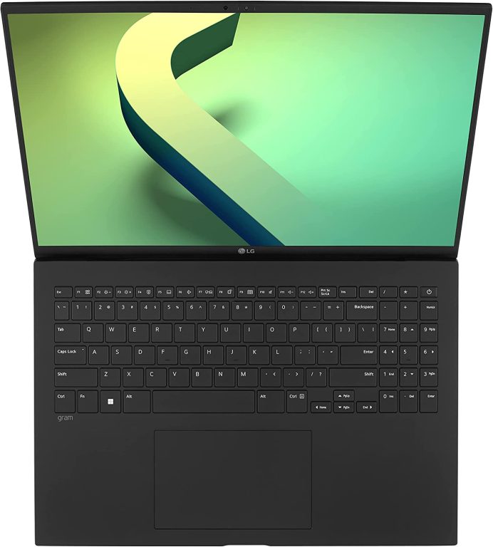 LG gram (2022) Laptop 16Z90Q 16″ Display, Intel Evo 12th Gen Core i7, 16GB RAM, 256 GB SSD, Windows 11, Black