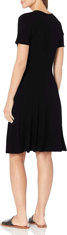 Amazon Essentials Women’s Cap-Sleeve Faux-Wrap Dress
