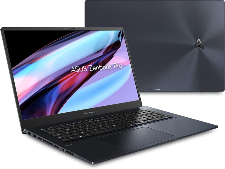 ASUS Zenbook Pro 17 Laptop, 17.3â€ Pantone Validated Display, AMD Ryzen 7 6800H CPU, AMD Radeon Graphics, 8GB RAM, 512GB SSD, WiFi 6E, Windows 11 Home, Tech Black, UM6702RA-DB71