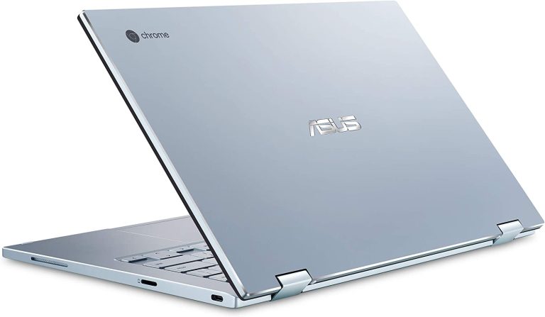 ASUS Chromebook Flip C433 2 in 1 Laptop, 14″ Touchscreen FHD NanoEdge Display, Intel Core m3-8100Y Processor, 8GB RAM, 64GB eMMC Storage, Backlit Keyboard, Silver, Chrome OS, C433TA-AS384T