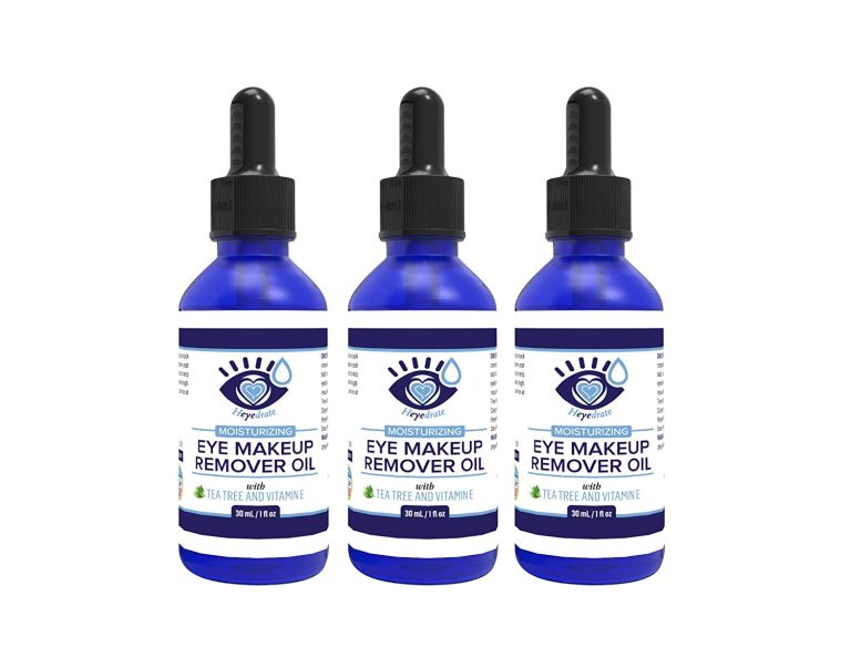 Gentle, Waterproof Eye Makeup Remover – Moisturizing and Organic with Vitamin E and Tea Tree Oil to Support Healthy Eyes (1-Pack)