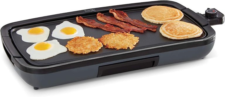 DASH Deluxe Everyday Electric Griddle with Dishwasher Safe Removable Nonstick Cooking Plate for Pancakes, Burgers, Eggs and more, Includes Drip Tray + Recipe Book, 20†x 10.5â€, 1500-Watt