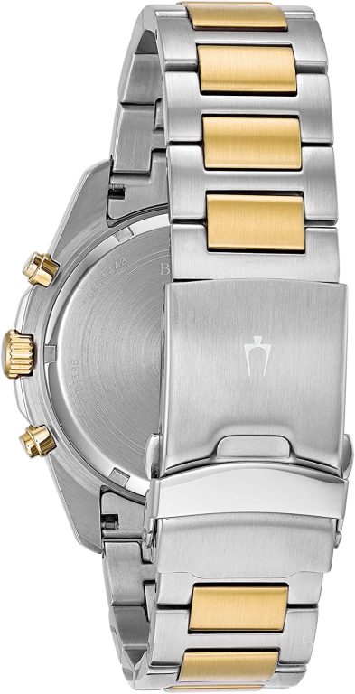 Bulova Men’s Marine Star Chronograph Quartz Watch, Luminous Markers, Rotating Dial, 100M Water Resistant, 43mm