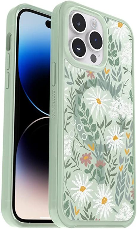 OtterBox SYMMETRY SERIES+ CLEAR Antimicrobial Case with MagSafe for iPhone 14 Pro Max (ONLY) – SAGE ADVICE (Green)