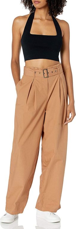 The Drop Women’s Greta Fitted Square-Neck Halter Sweater Bralette