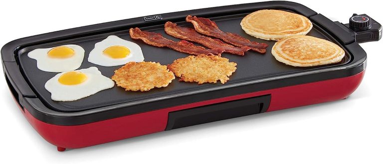 DASH Deluxe Everyday Electric Griddle with Dishwasher Safe Removable Nonstick Cooking Plate for Pancakes, Burgers, Eggs and more, Includes Drip Tray + Recipe Book, 20†x 10.5â€, 1500-Watt