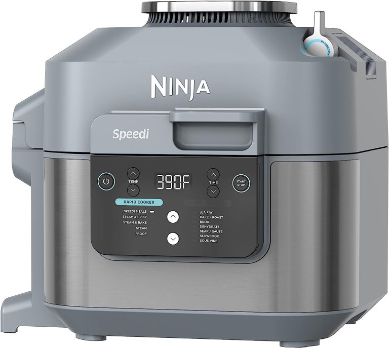 Ninja SF301 Speedi Rapid Cooker & Air Fryer, 6-Quart Capacity, 12-in-1 Functions to Steam, Bake, Roast, Sear, SautÃ©, Slow Cook, Sous Vide & More, 15-Minute Speedi Meals All In One Pot, Sea Salt Gray