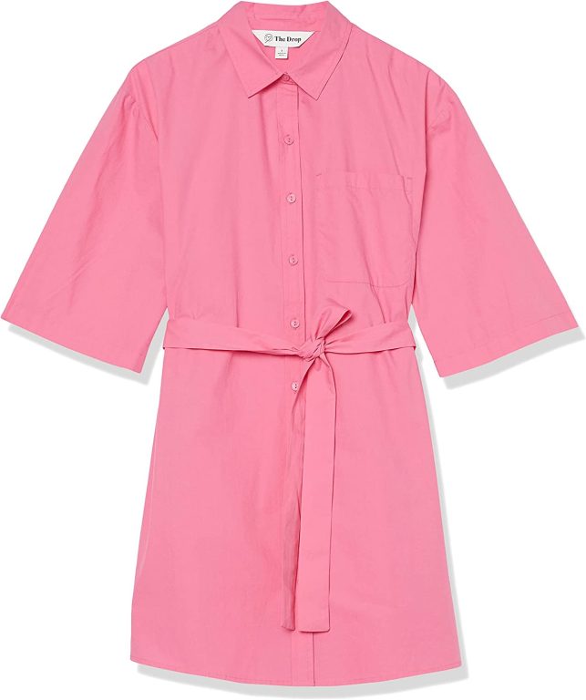 The Drop Women’s Dakota Belted Mini Shirt Dress