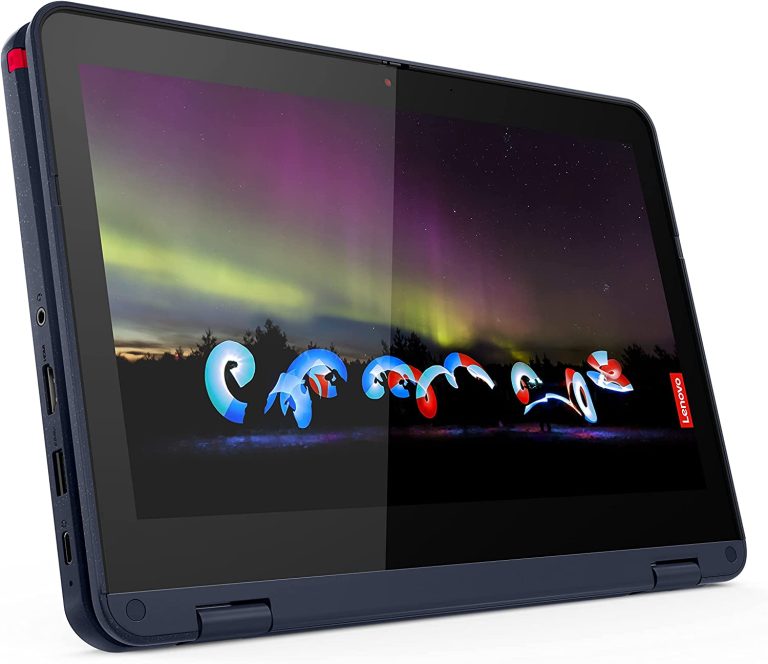 Lenovo – 300W Gen 3-2-in-1 Educational Computer – Laptop for Students – AMD 3015e Dual-Core Processor – 11.6″ HD Touchscreen Display – 4GB Memory – 64GB Storage – Windows 10 Pro