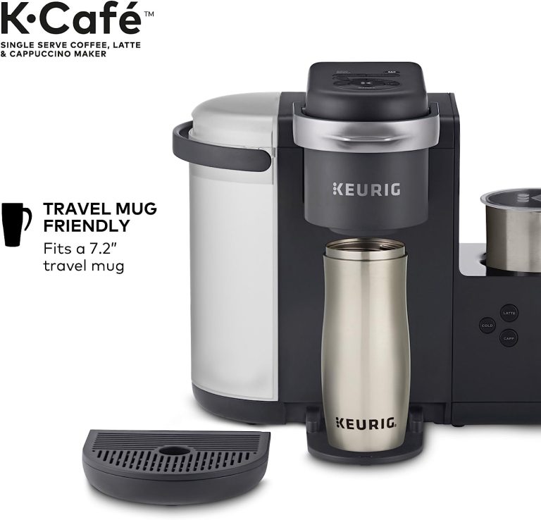 Keurig K-Café SMART Single Serve Coffee Maker with WiFi Compatibility, Latte and Cappuccino Machine with Built-In Frother, 6 Brew Sizes, Compatible with Alexa, Black, (5000365485)